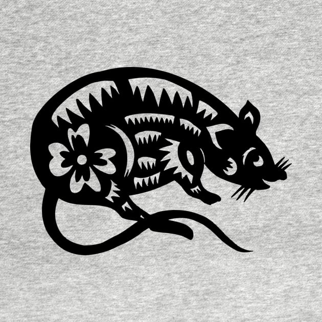 12 Zodiac Animal Signs Paper Cutting Rat by skstring